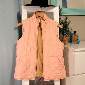 Chaps pink and tan reversible vest small